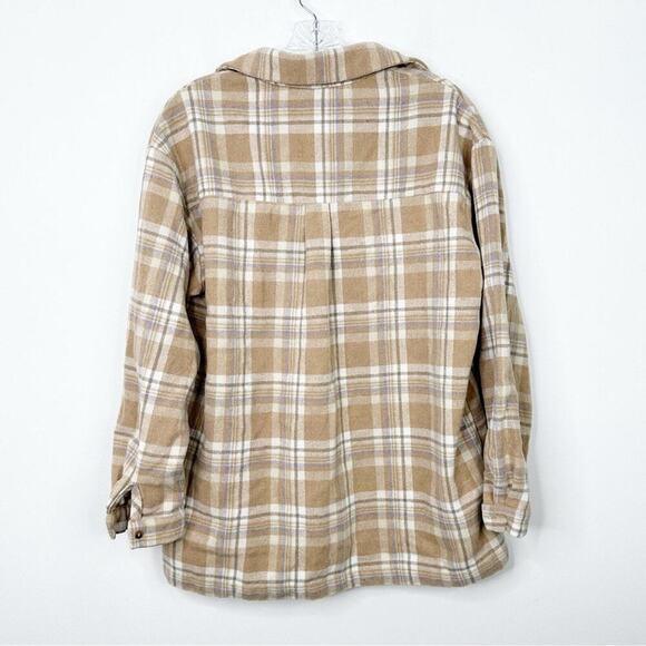 PRINCESS POLLY Mila Plaid Oversized Flannel Button-up Shirt Shacket Size 2 - Picture 6 of 6
